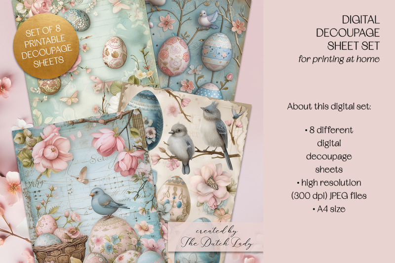 floral-easter-decoupage-craft-sheets