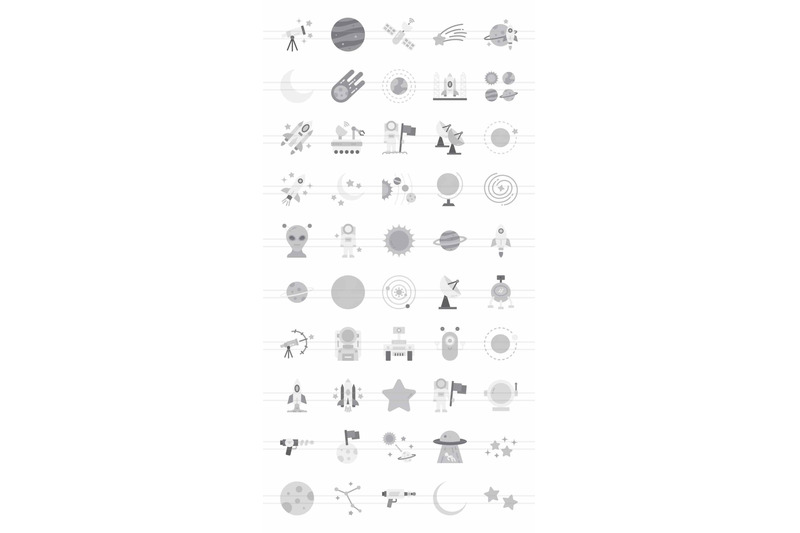 50-astronomy-greyscale-icons