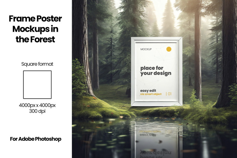 frame-poster-mockups-in-the-forest