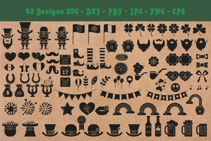 saint-patricks-day-party-flat-icons-svg-lucky-svg-clipart-tribal-s
