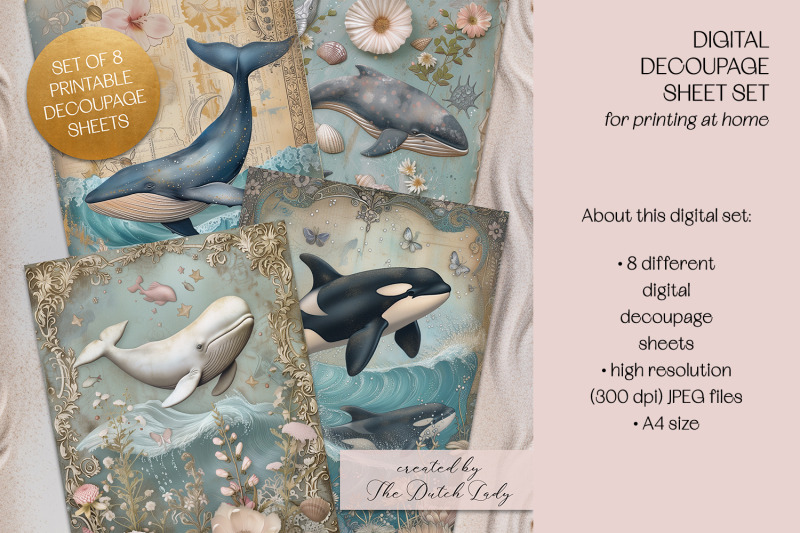 floral-whales-decoupage-craft-sheets