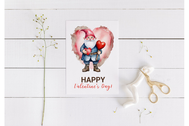 watercolor-valentines-day-gnome-with-heart