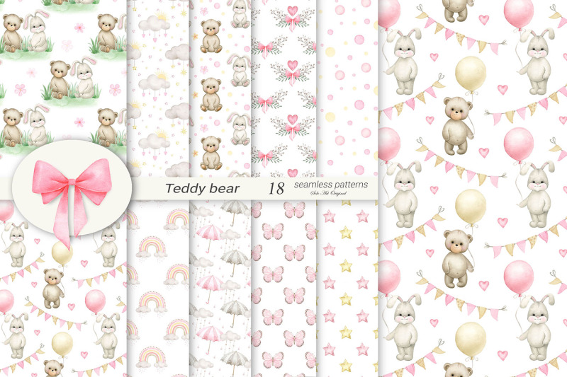teddy-bear-patterns-baby-girl-digital-paper