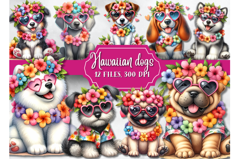 hawaiian-dogs-clipart