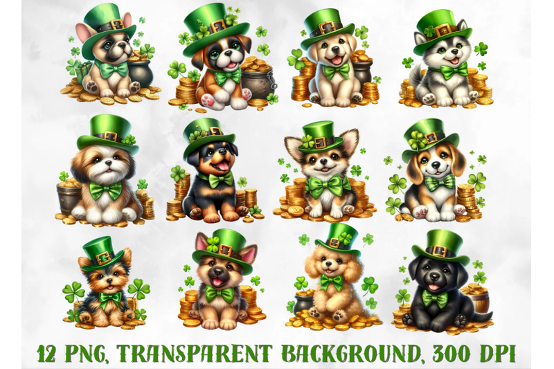 st-patrick-039-s-day-dogs-illustrations