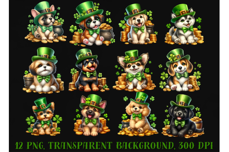 st-patrick-039-s-day-dogs-illustrations