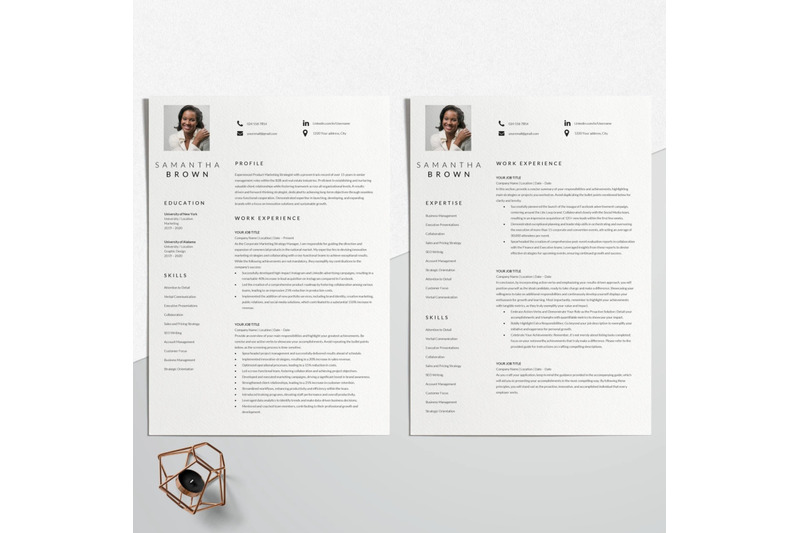 resume-template-cv-template-samantha-brown