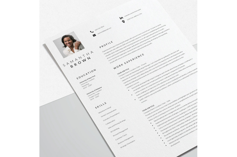 resume-template-cv-template-samantha-brown