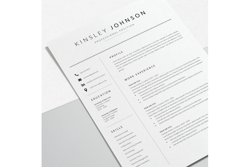 resume-template-cv-template-kinsley-johnson