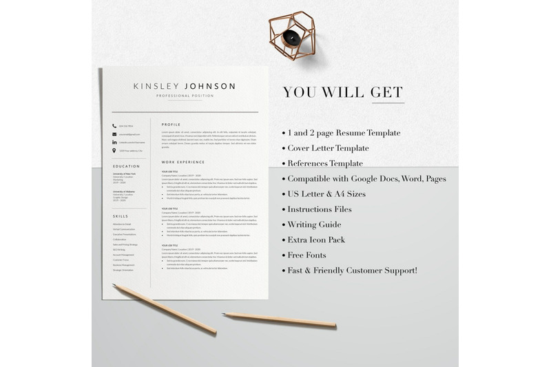 resume-template-cv-template-kinsley-johnson