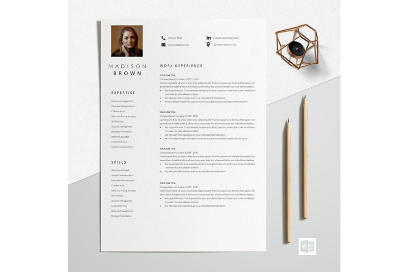 resume-template-cv-template-madison-brown