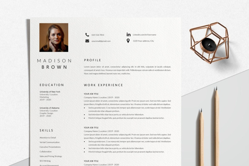 resume-template-cv-template-madison-brown