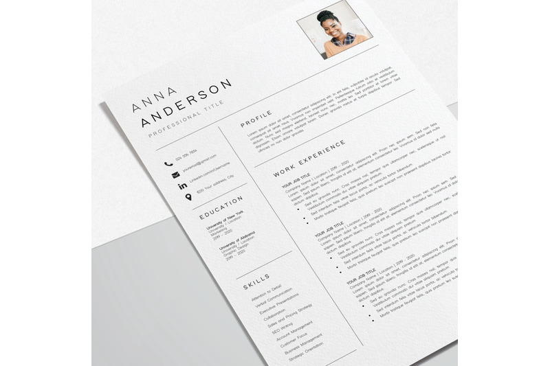 resume-template-cv-template-anna-anderson