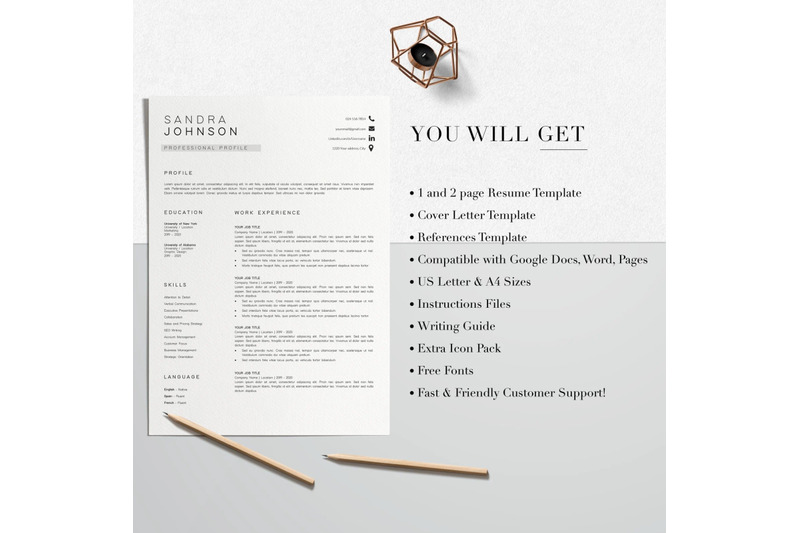 resume-template-cv-template-sandra-johnson