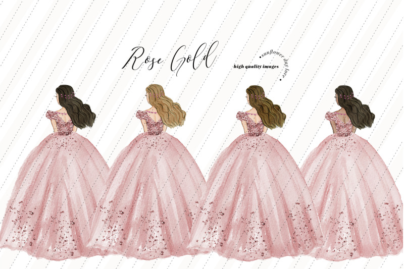 pink-rose-gold-princess-birthday-clipart-pink-rose-quinceanera