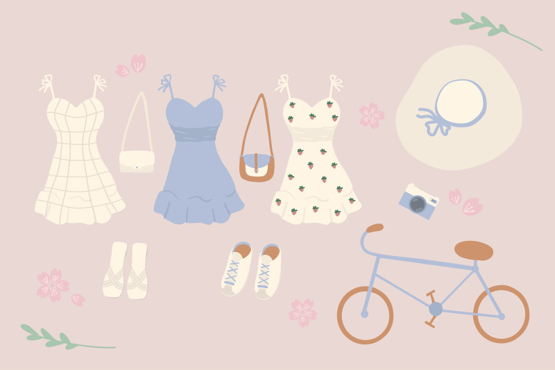 cute-spring-fashion-day-clip-art-set