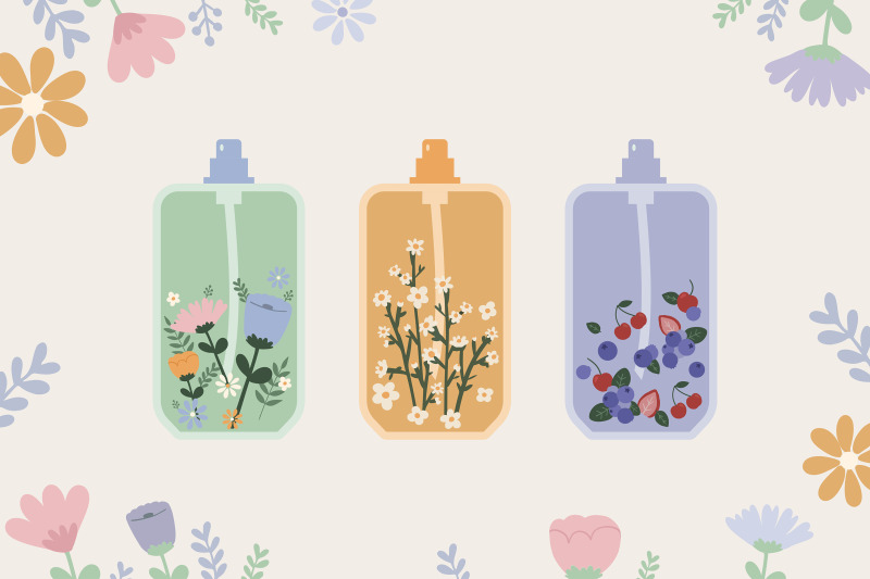 floral-perfume-bottle-spring-clipart-set