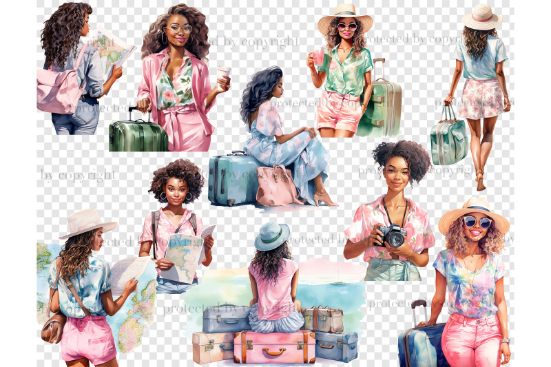 travel-black-girl-clipart-summer-girl-clipart