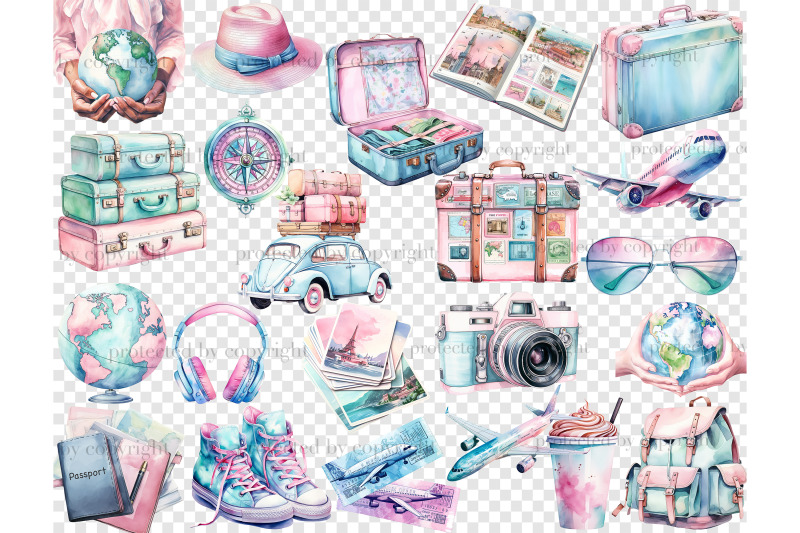 travel-clipart-set-summer-vacation-png-illustration