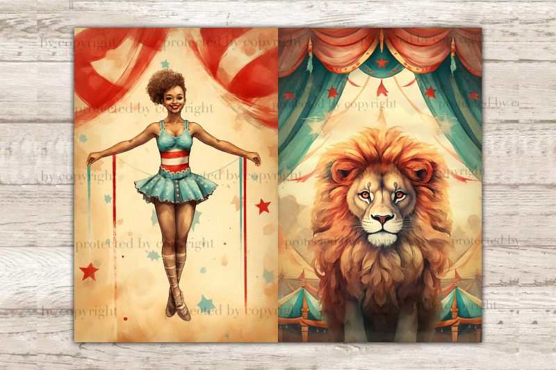 circus-junk-journal-paper-carnival-digital-art