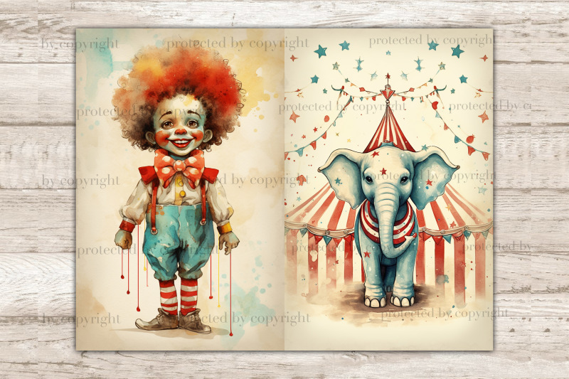 circus-junk-journal-paper-carnival-digital-art