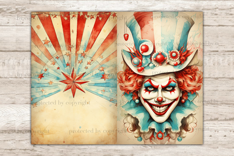 circus-junk-journal-pages-vintage-ephemera