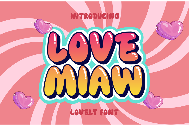 love-miaw-display-font