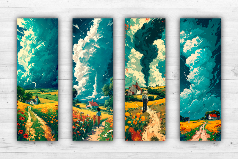 anime-landscape-bookmarks-printable-2x6-inch