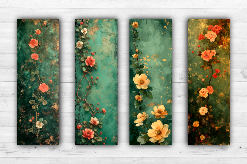 flowers-bookmarks-printable-2x6-inch