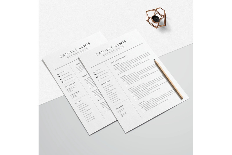 resume-template-cv-template-camille-lewis