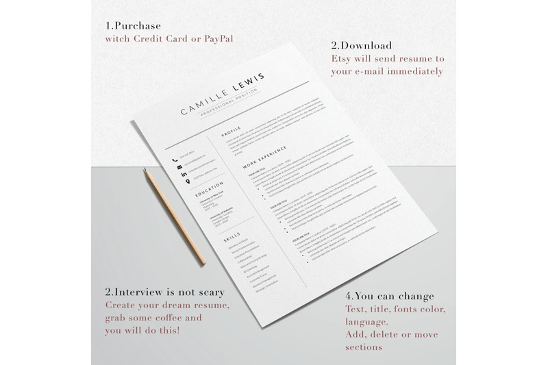 resume-template-cv-template-camille-lewis