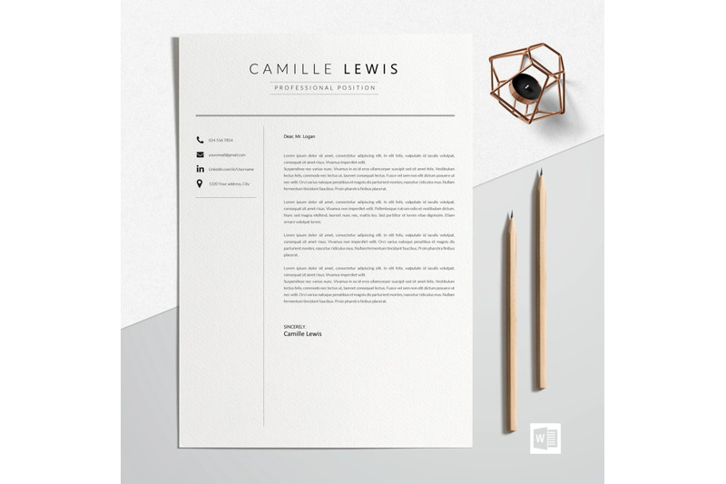 resume-template-cv-template-camille-lewis