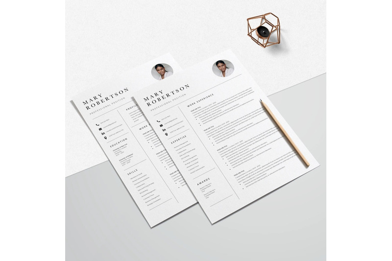 resume-template-cv-template-mary-robertson