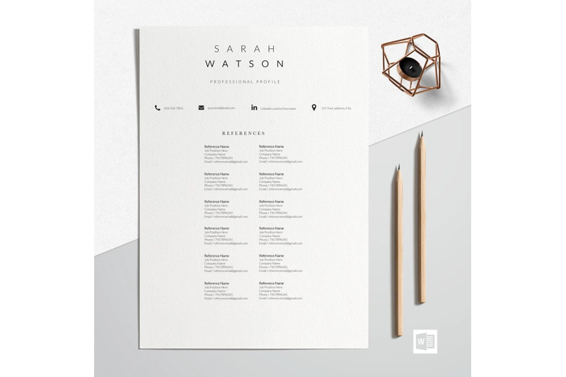 resume-template-cv-template-sarah-watson