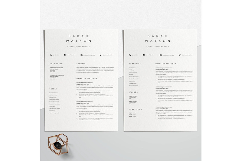 resume-template-cv-template-sarah-watson