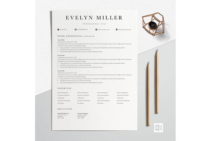 resume-template-cv-template-evelyn-miller