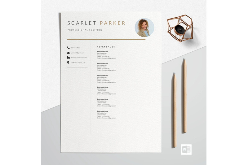 resume-template-cv-template-scarlet-parker
