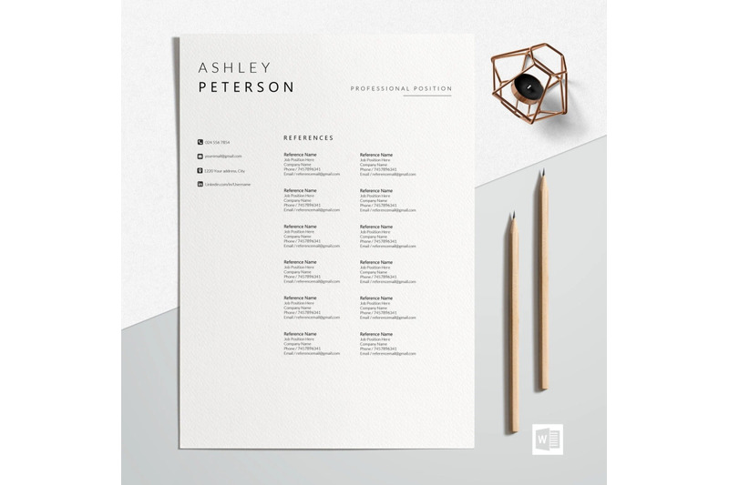 resume-template-cv-template-ashley-peterson