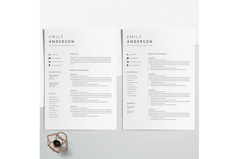 resume-template-cv-template-emily-anderson