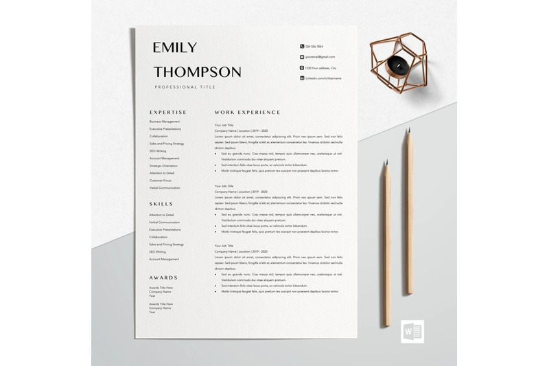 resume-template-cv-template-emily-thompson