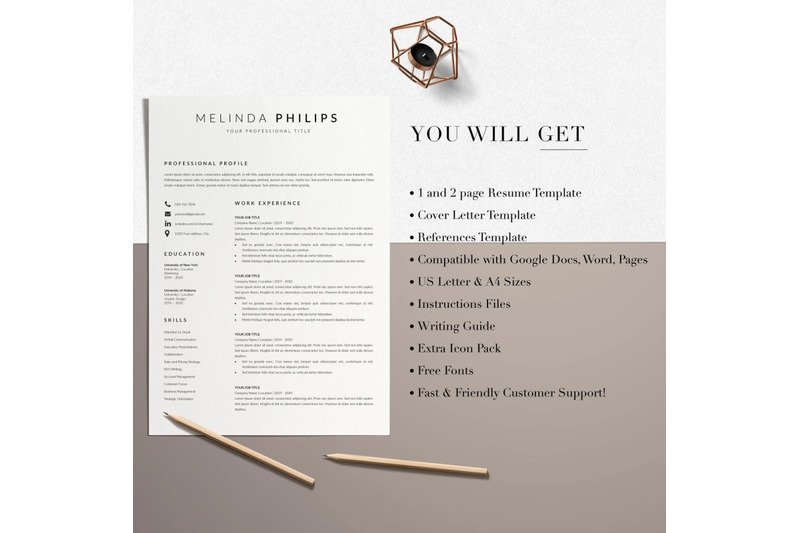 resume-template-cv-template-melinda-philips