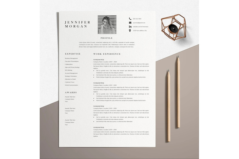 resume-template-cv-template-jennifer-morgan