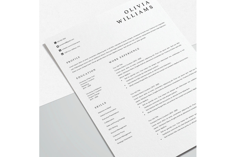 resume-template-cv-template-olivia-williams