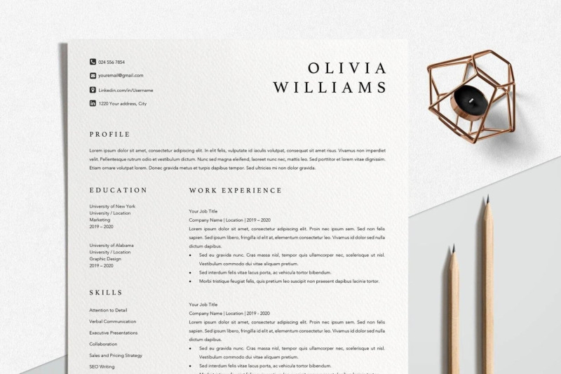 resume-template-cv-template-olivia-williams
