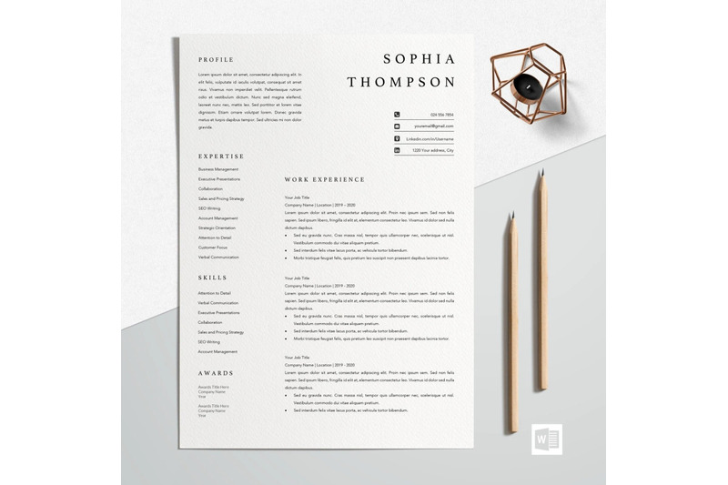 resume-template-cv-template-sophia-thompson