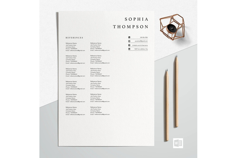 resume-template-cv-template-sophia-thompson