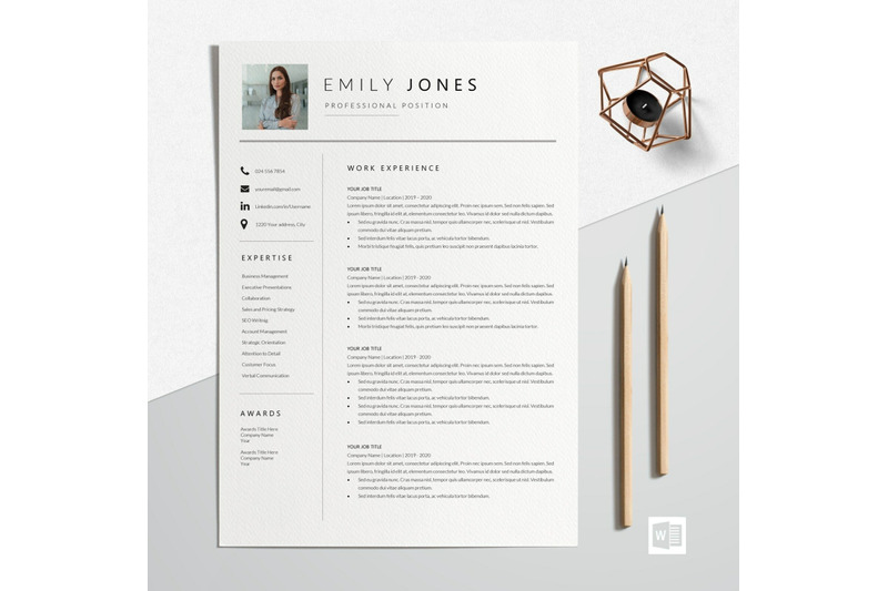 resume-template-cv-template-emily-jones