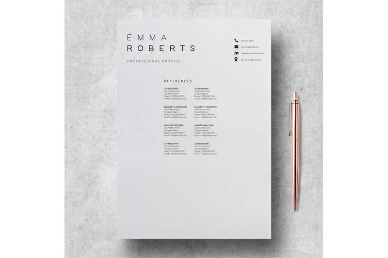 resume-template-cv-template-emma-roberts