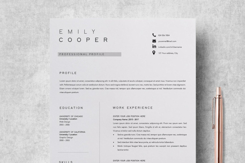 resume-template-cv-template-emily-cooper