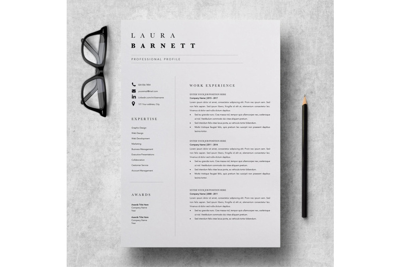resume-template-cv-template-laura-barnett